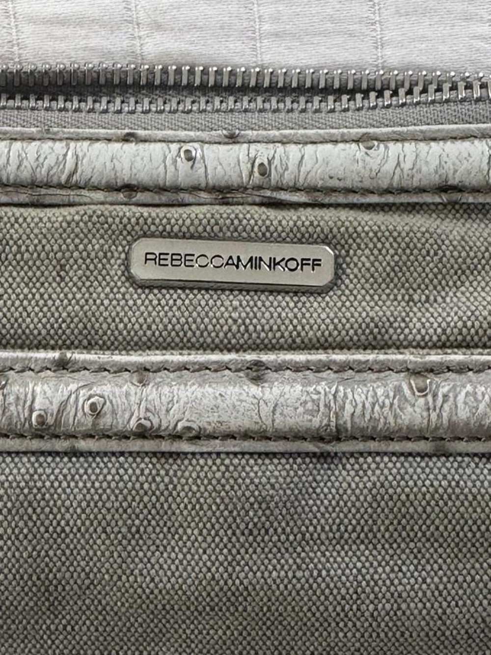 Classic grey Shoulder Bag with Chain Strap - Picture 3 of 6